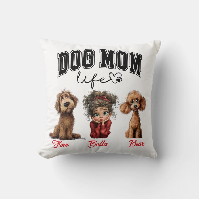Coussin Personalized Dog Mom – Happy Mother’s Day (Recto)