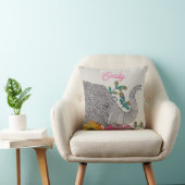 Coussin Personalized Elephant Name Throw Pillow (Chaise)