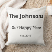 Coussin Personalized Family Mug – Custom Family Name & Yea (Couverture)
