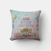 Coussin Personalized Happy Birthday Photo, Custom Name (Recto)