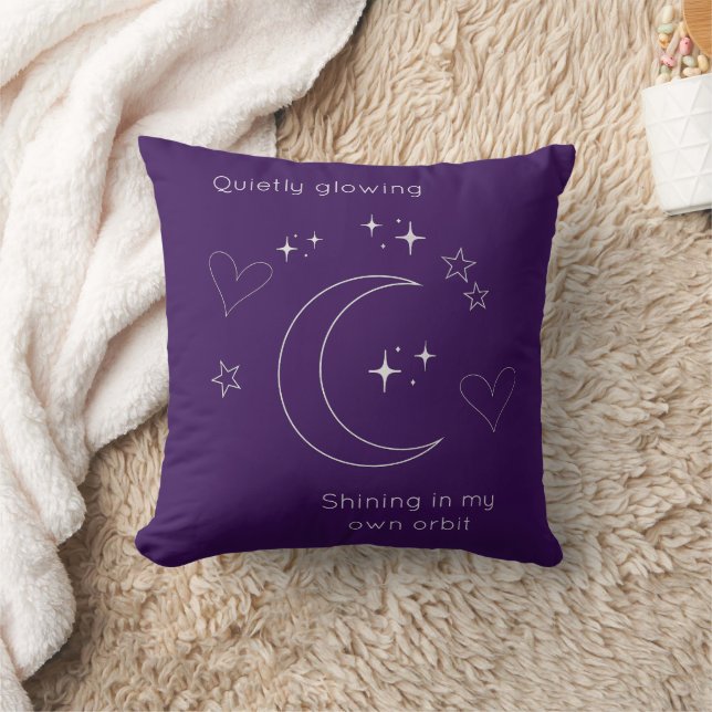 Coussin Personalized Line Art Celestial Throw Pillow (Couverture)