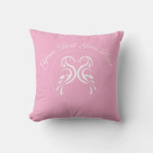 Coussin Personalized Love Birds Pink Valentine's Day (Recto)