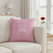Coussin Personalized Love Birds Pink Valentine's Day