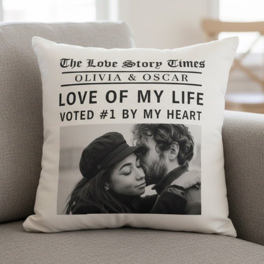 Coussin Personalized Love Story Photo