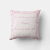 Coussin Personalized My 1st Christmas Pink & White Checker (Verso)