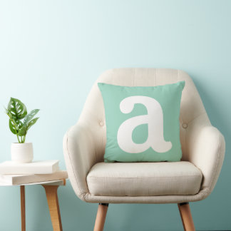 Coussin Personalized Name Initial Stylish Modern Minimal 
