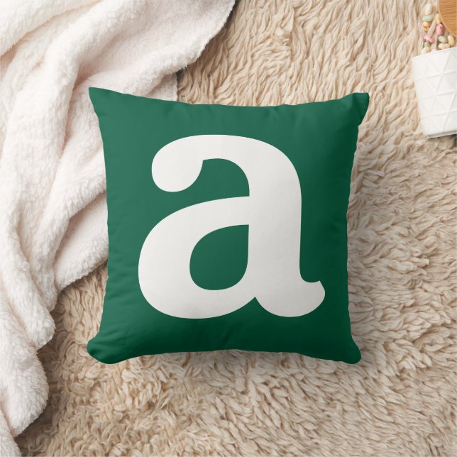 Coussin Personalized Name Initial Stylish Modern Minimal  (Couverture)
