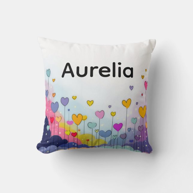 Coussin Personalized Name You Are So Loved Throw Pillow (Recto)