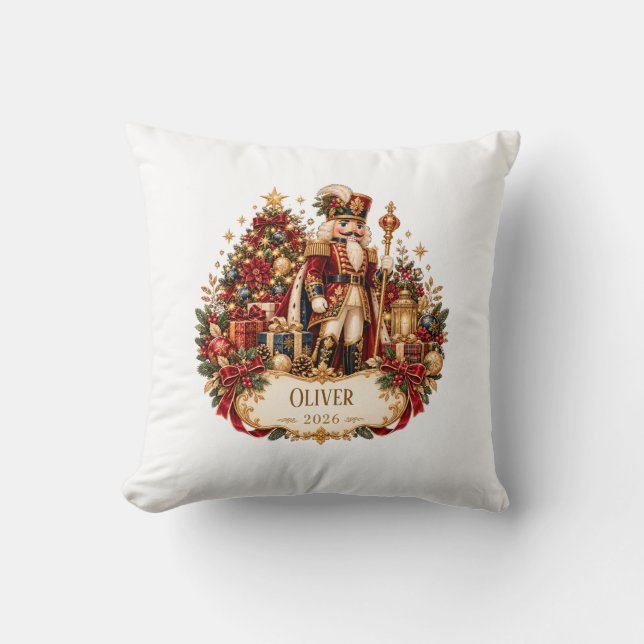 Coussin Personalized Nutcracker Christmas Blanket with Nam (Recto)