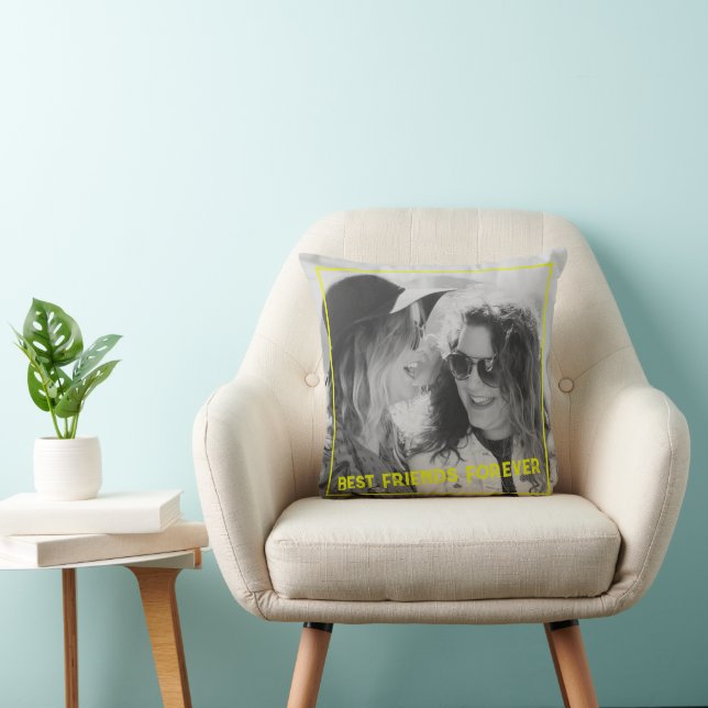 Coussin Personalized Photo Love Best Friend (Chaise)