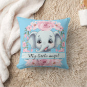 Coussin Personalized Pink Elephant Throw Pillow (Couverture)