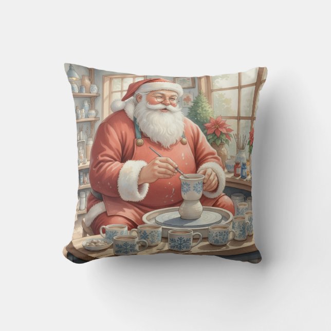Coussin  Personalized Pottery Painting Santa Claus  (Recto)