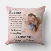 Coussin Personalized Romantic Gift for Husband Love Messag (Recto)