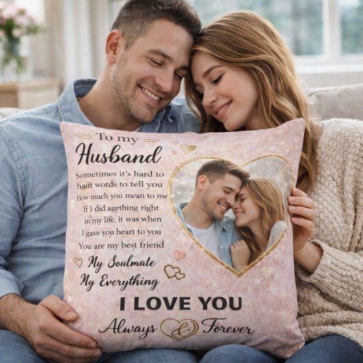 Coussin Personalized Romantic Gift for Husband Love Messag