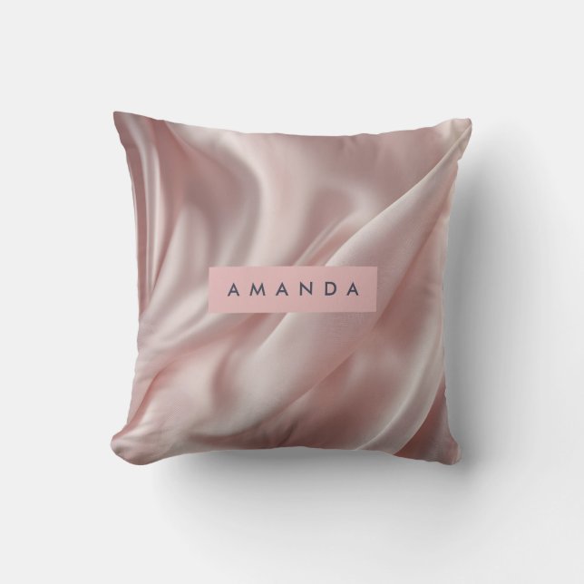 Coussin Personalized Soft Pastel Satin Elegance (Recto)
