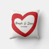 Coussin Personalized Valentine Anniversary Red Heart Names (Verso)