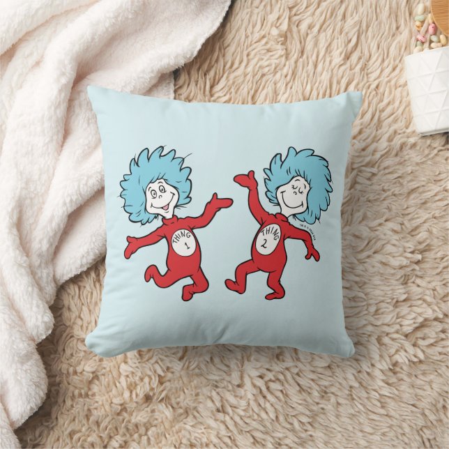 Coussin Personnage Chose 1 et Chose 2 de Dr Seuss (Couverture)