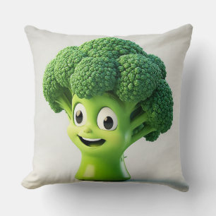 Coussin Personnage de brocoli de dessin animé mignon