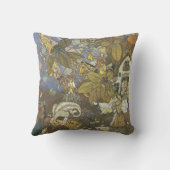 Coussin Personnages de livre d'histoires classique vintage (Verso)