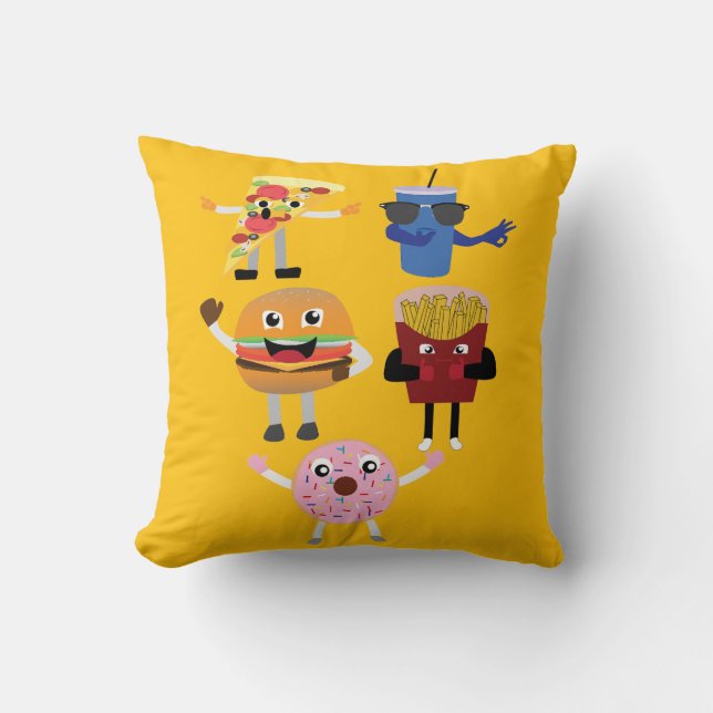 Coussin Personnages de nourriture (Recto)