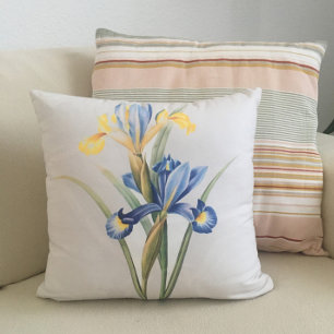 Coussin Personnalisable Avec Fleur Bleue Et Jaune
