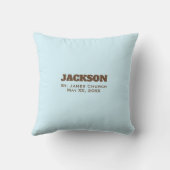 Coussin Personnalisable, baptême de bébé garçon Arche de N (Verso)