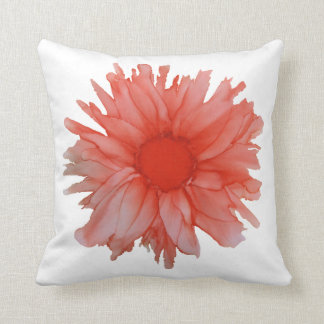 Coussin Personnalisable ! ! ! Coral Daisy peint à la main
