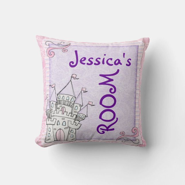 Coussin personnalisable de château de conte de (Recto)