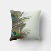 Coussin personnalisable de plume de paon (Verso)