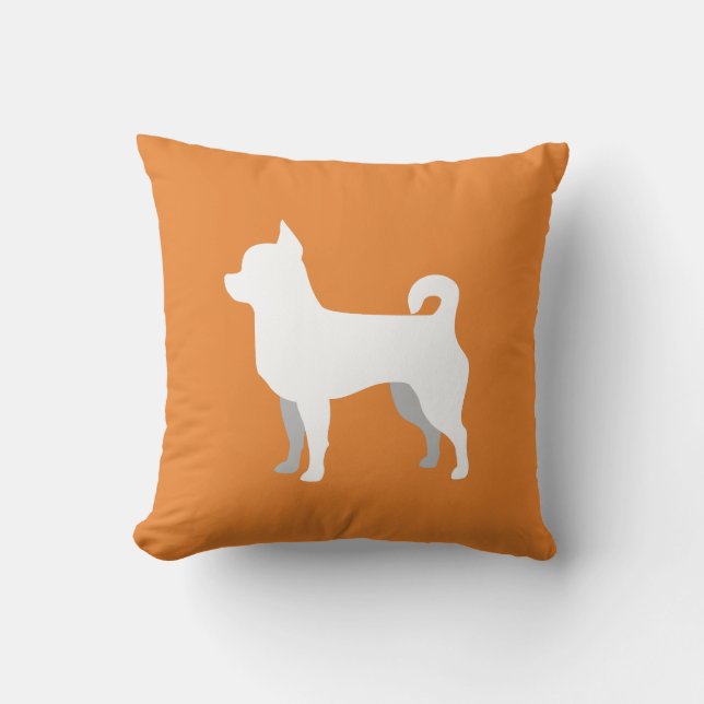 Coussin personnalisable de silhouette de chiwawa (Recto)