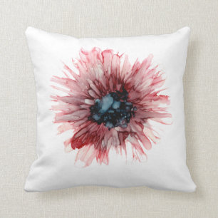 Coussin Personnalisable !!! Floral Dahlia de Bourgogne et