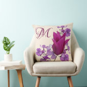 Coussin Personnalisable M monogramme rose violet tendance (Chaise)