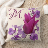 Coussin Personnalisable M monogramme rose violet tendance  (Couverture)