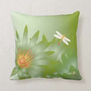 Coussin Personnalisable : Marguerites vertes