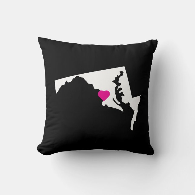 Coussin Personnalisable Maryland State Love Reversible Cou (Recto)