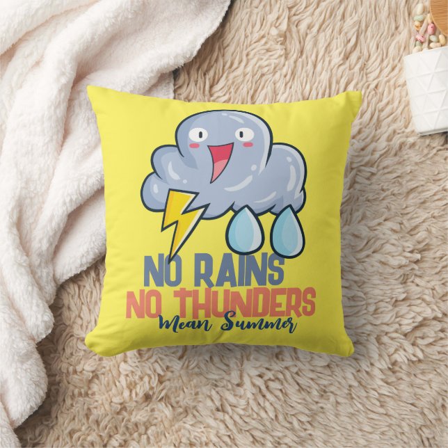Coussin Personnalisable Pas de pluie Pas de tonnerre (Couverture)