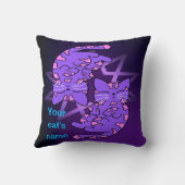 Coussin Personnalisable Purple Gemini Kittens Décagon Viol (Verso)