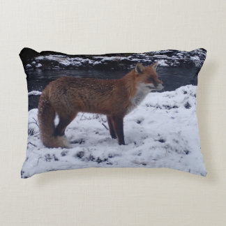 Coussin personnalisable renard roux en forêt ennei