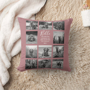 Coussin Personnalisé 11 Photo Collage Dusty Rose