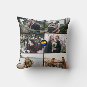 Coussin Personnalisé 12 Photos Gay pride LGBT Rainbow Love