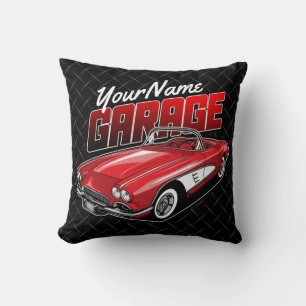 Coussin Personnalisé 1961 C1 Red Classic Sports Voiture Ga