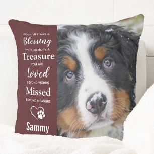 Coussin Personnalisé 2 Photo Sympathy Cadeau Pet Memorial
