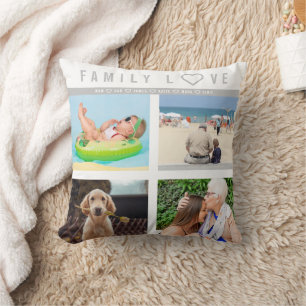Coussin Personnalisé 8 Photo Famille Amour Souvenirs