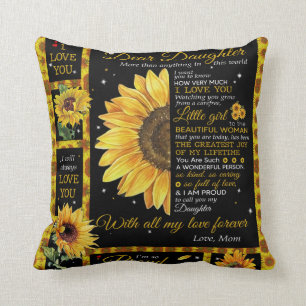 Coussin Personnalisé À Ma Fille, Amour De La Mère Sunfl