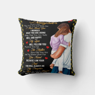 Coussin Personnalisé À Ma Fille Blanket,