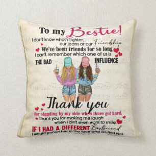Coussin Personnalisé À Mon Bestie Pour Best Friends Cadeau