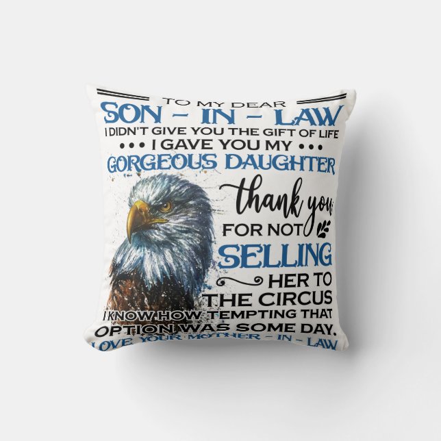 Coussin Personnalisé À Mon Cher Fils En Droit (Recto)