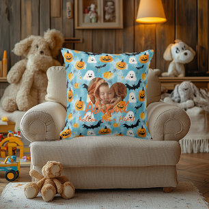 Coussin personnalisé à thème Halloween avec coeur