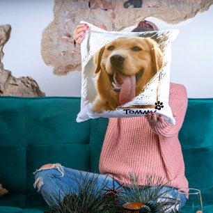 Coussin Personnalisé Animaux de compagnie Amis Photo & Nom