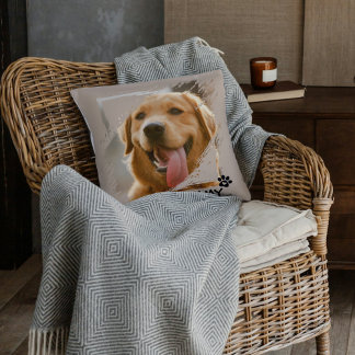 Coussin Personnalisé Animaux de compagnie Amis Photo & Nom